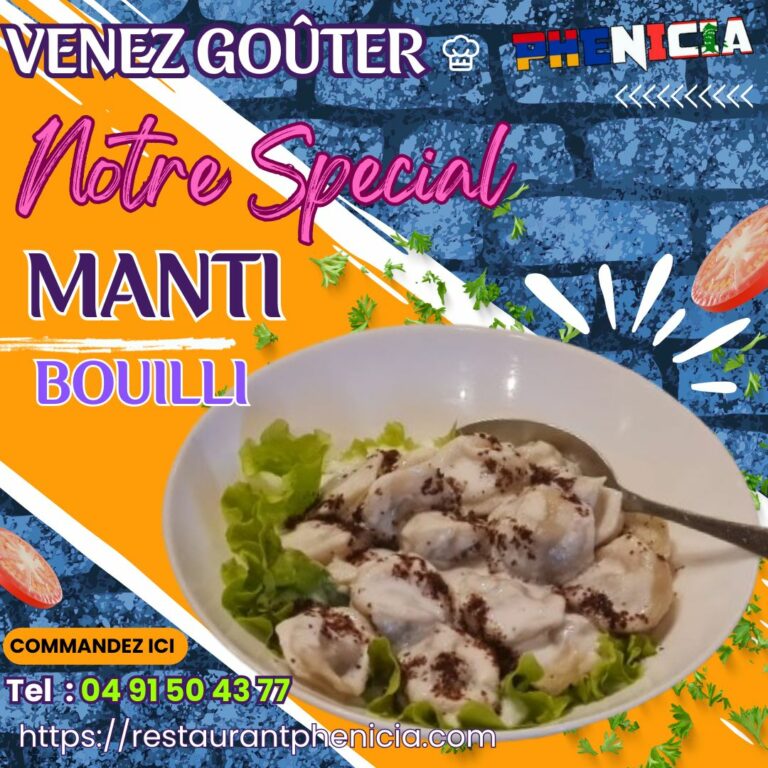 Le Manti au four du restaurant Le Phenicia