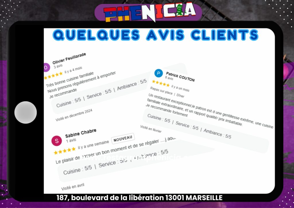 Restaurant Arménien et Libanais au 187, boulevard de la libération 13001 Marseille